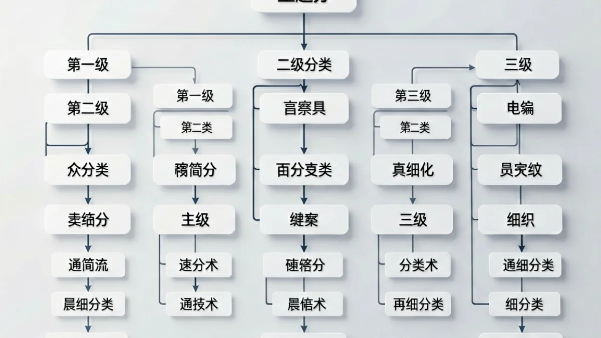 俺去也图片三级分类结构展示，细化到具体场景与风格的分类路径